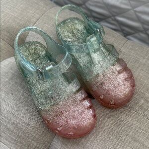 Glittery Pink and Blue Kids Sandals size 9